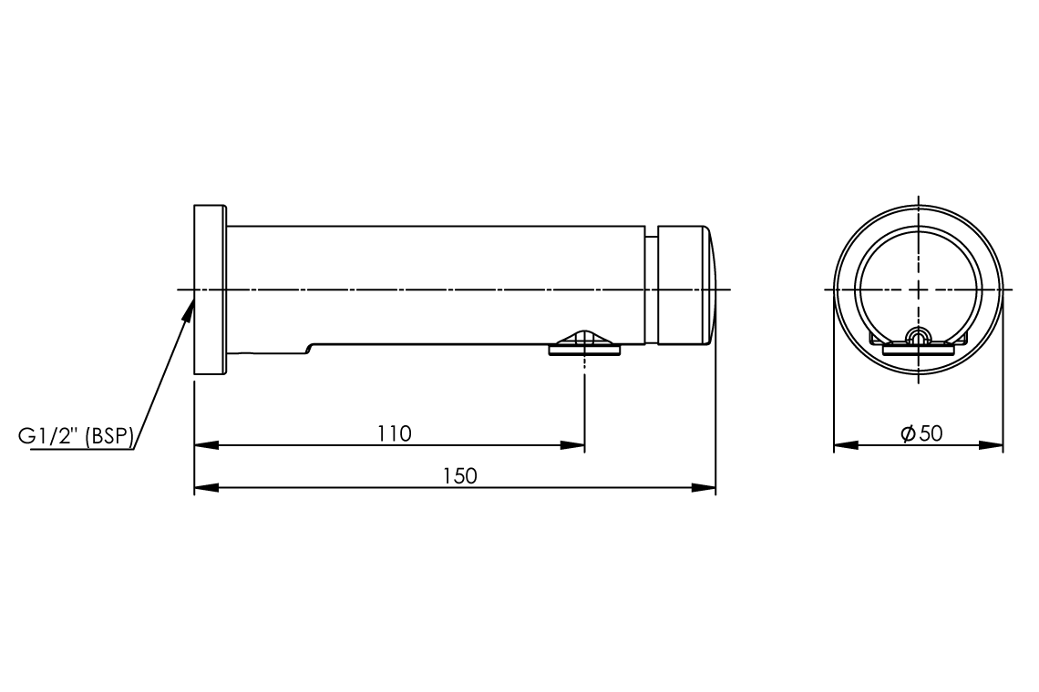 Enware-Delabie TempoSoft Time Flow Wall Tap