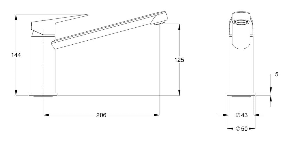 GalvinAssist® Single Lever Sink Mixer