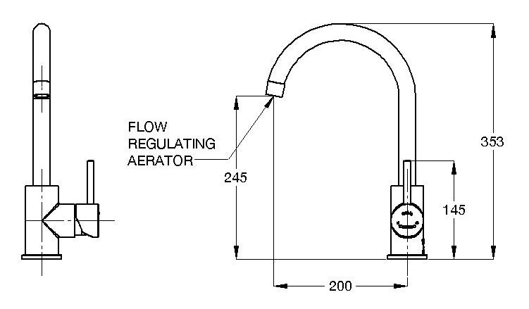 CliniLever® Stainless Steel Lead Safe™ Gooseneck Sink Mixer