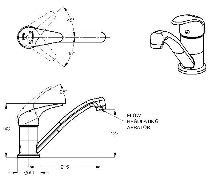 CliniLever® Stainless Steel Lead Safe™ Sink Mixer