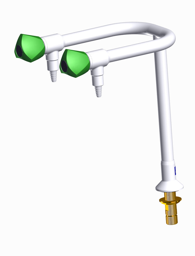 ProLab® EC-BS Bench Mtd Lab Set 2-Way Right Angle Needle Valve #16XT Tube Nozzle