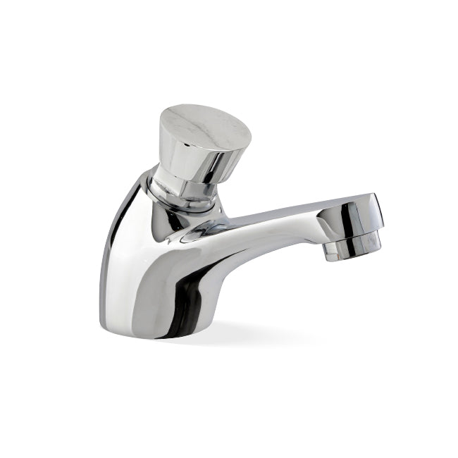 Timed Pillar Tap 7 Second Auto Shut-Off — Push Button, Lead Free, WELS 6 Star, Chrome | T117TPT-LF