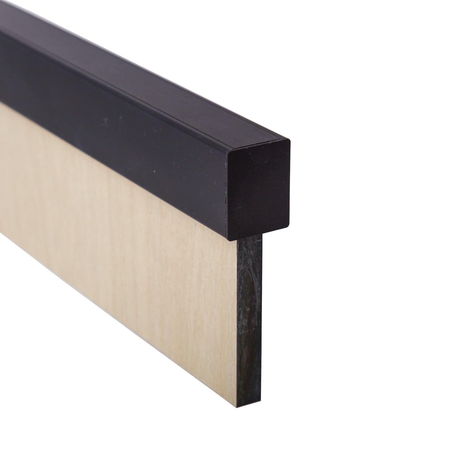 Aluminium Universal Head Rail Channel 13/18mm -3600mm Length in Designer Black