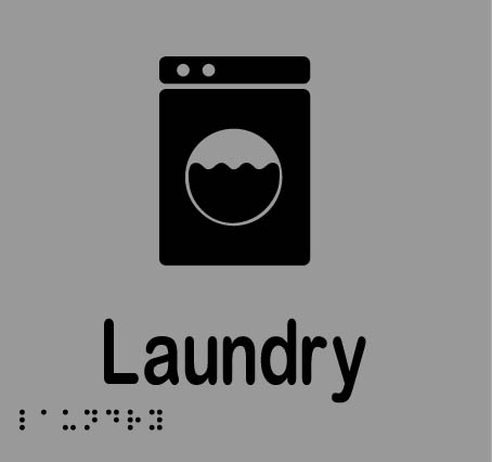 Laundry Braille 160mmW x 150mmH