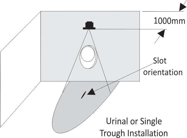 Wall Mounted Urinal Sensor Kit - Includes Mains Power Adaptor