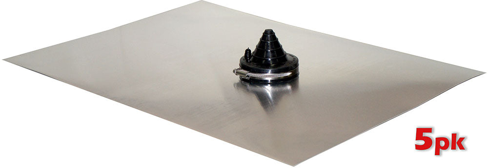 Aluminium Standard Roof Flashing EPDM #1 - Black, 5-40mm Pipe Range, 5 Pack | VAEC1B-5