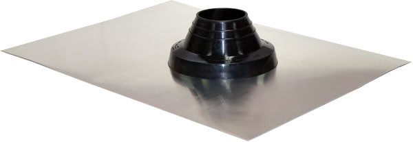 Aluminium Standard Roof Flashing EPDM Pre-Cut - Black, 100-125mm Pipe Range | VAEFT2B100-125