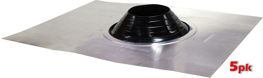Aluminium Standard Roof Flashing EPDM #7 - Black, 180-270mm Pipe Range, 5 Pack | VAEM7B-5