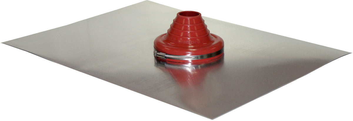 Aluminium Standard Roof Flashing Silicone Pre-Cut - Red, 50-90mm Pipe Range, 5 Pack | VASC2R-5