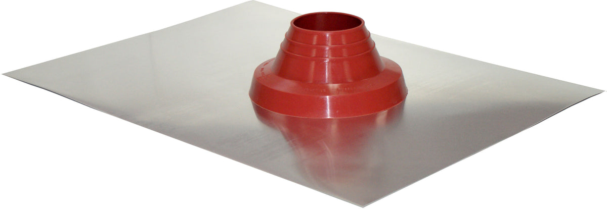 Aluminium Standard Roof Flashing Silicone Pre-Cut - Red, 100-125mm Pipe Range, 5 Pack | VASF2R-5