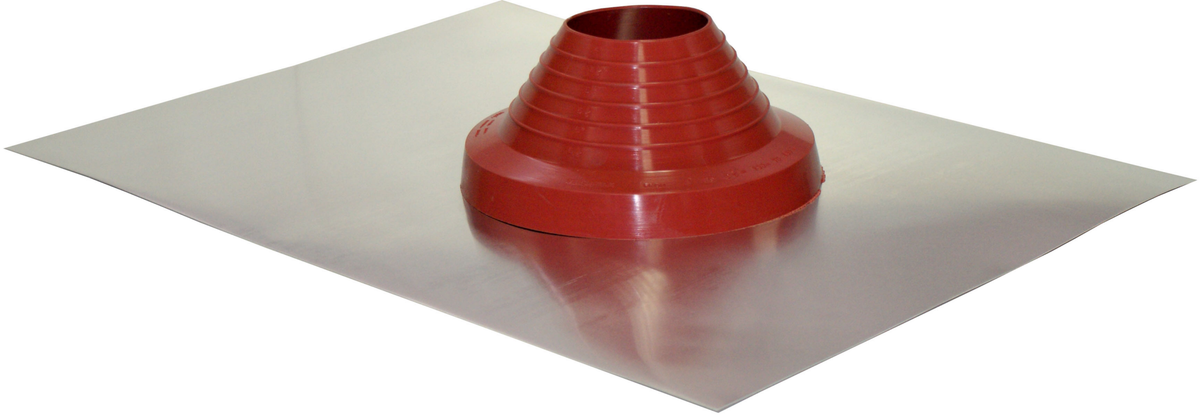 Aluminium Standard Roof Flashing Silicone #3 - Red, 100-165mm Pipe Range, 5 Pack | VASF3R-5