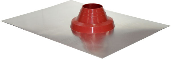 Aluminium Standard Roof Flashing Silicone Pre-Cut - Red, 100-125mm Pipe Range | VASFT2R100-125