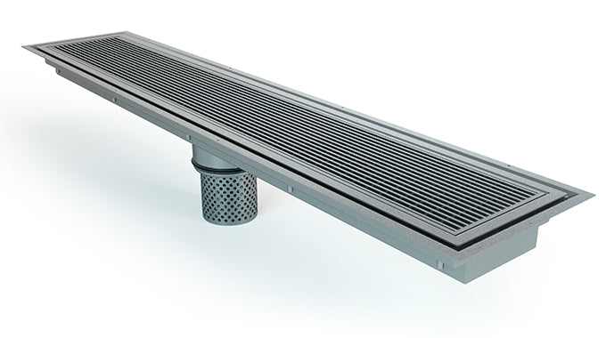 Vinyl Clamping Channel Drain - 304 Stainless, 2mm Vinyl Clamp, 1000mm & 2000mm | VCC Series