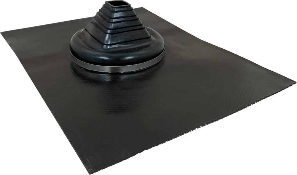 Aquaseal LDX Tile Roof Flashing EPDM - Black, 40-100mm Square Pipe Range, BAL 12.5 | VLDXBQ40-100