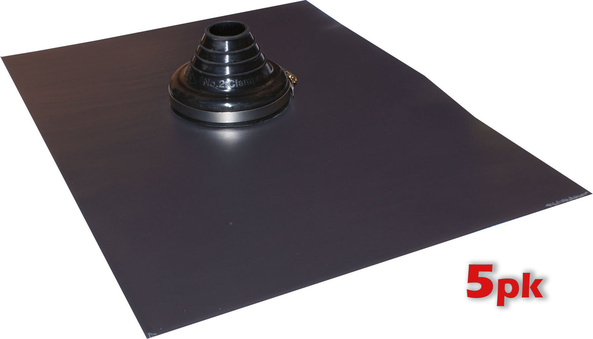 Enviro-Lead Pre-Cut Tile Roof Flashing EPDM #2 - Black, 50-90mm, 5 Pack | VLEC2B-5