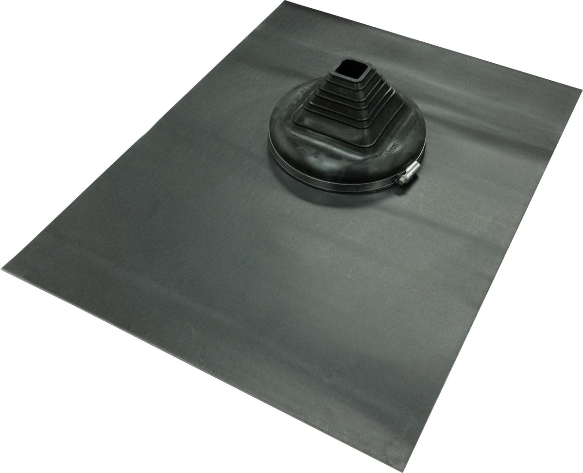 Enviro-Lead Tile Roof Flashing EPDM - Black, 40-100mm, Square Pipe | VLQE3B40-100