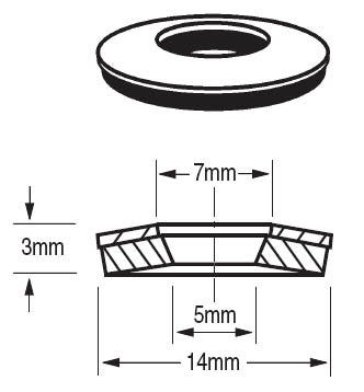 Bonded Washer 12/14G 14mm OD Galvanised Grey | W12/14BGG14