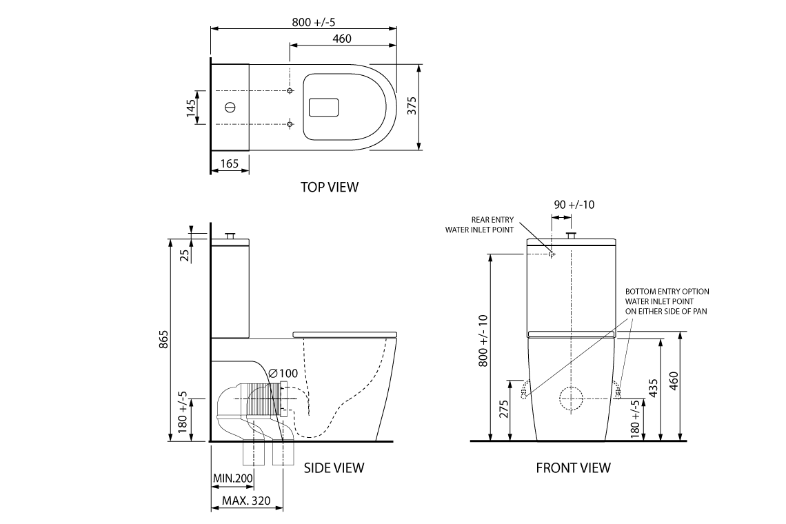Wellbeing 800 Close Coupled Back-to-Wall Toilet Suite