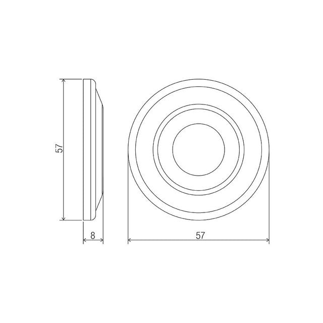 Domed Wall Flange - Round Chrome