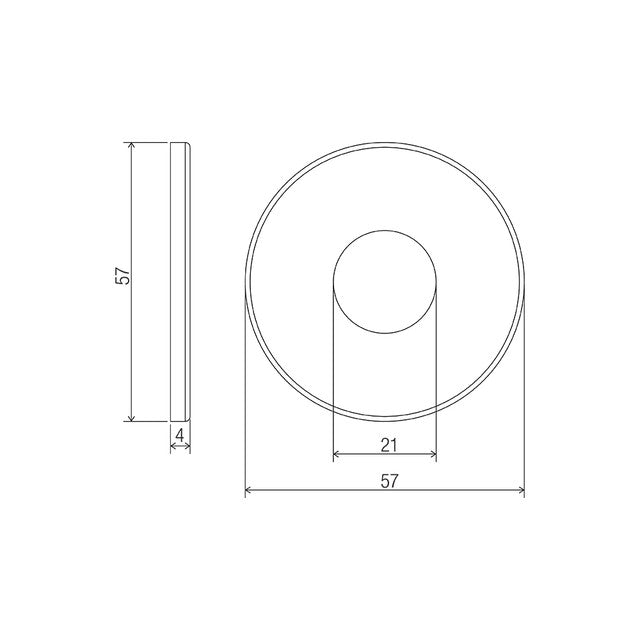 Matte Black Flat Wall Flange - Round