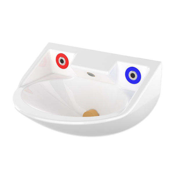 Wallgate Anti-Ligature, Anti-Vandal Solid Surface Basin with Single Outlet 2x Infra-Red Activation -
