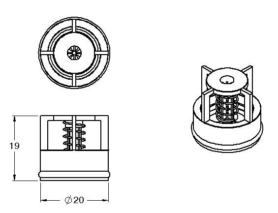 Inlet Non-Return Valve for CliniMix® 101.70.00.00 (Pair)