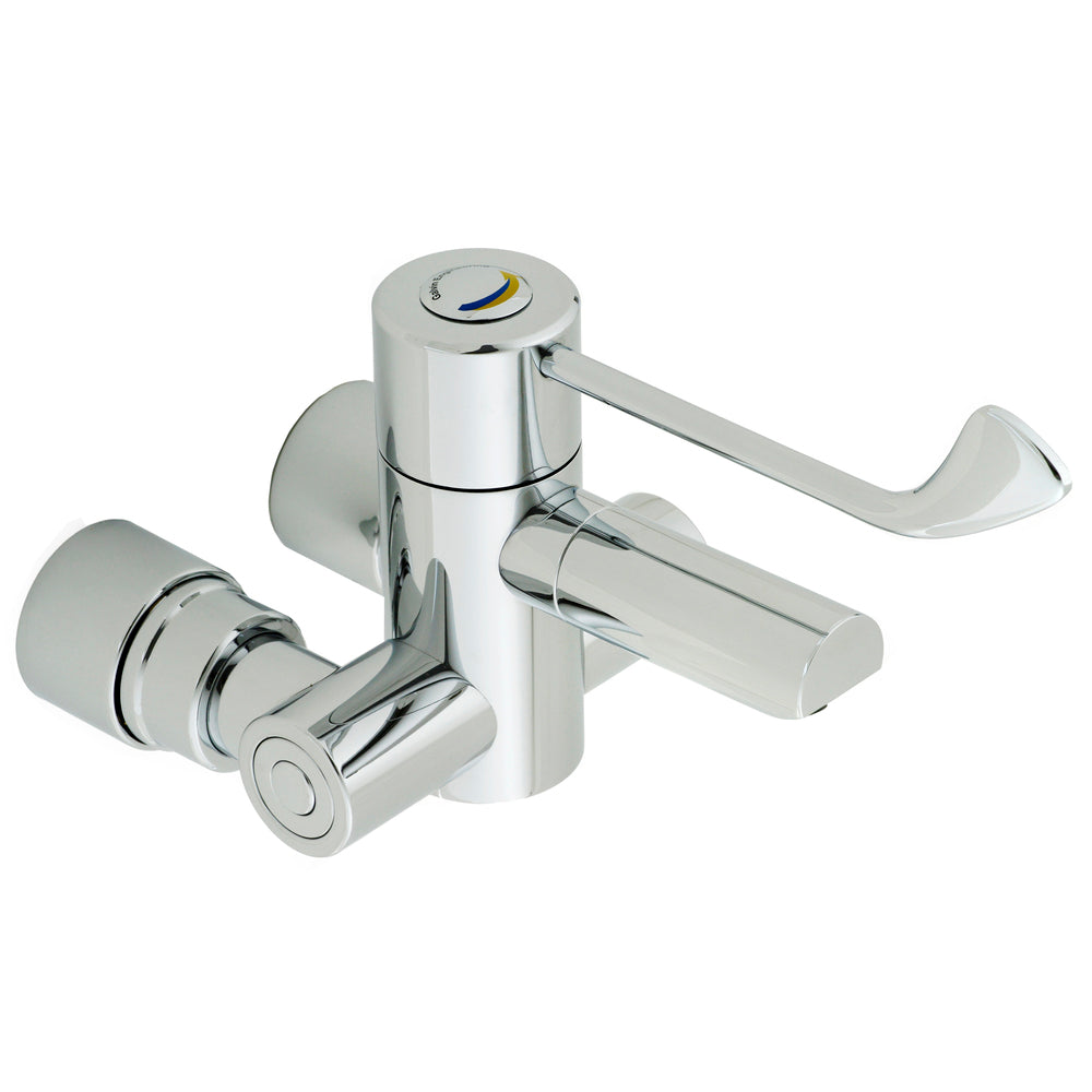 CliniMix® CP-BS Wall Mounted Thermostatic Progressive Basin Mixer - Lever 75-105