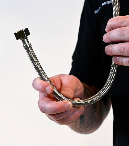 Bromic PEXPRO Burstproof Rustproof 8mm 316 Stainless Steel Water Hose 1/2″ F x 1/2″ F