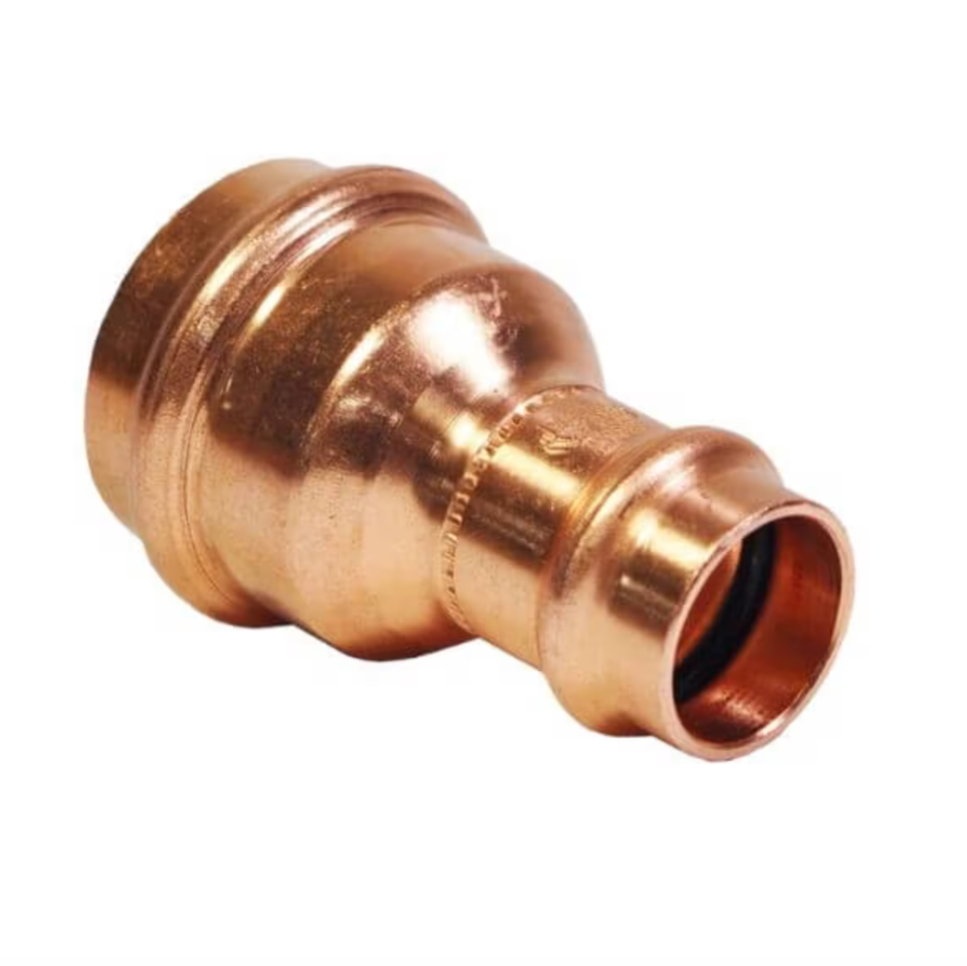 Bronze plumbing fitting on a white background