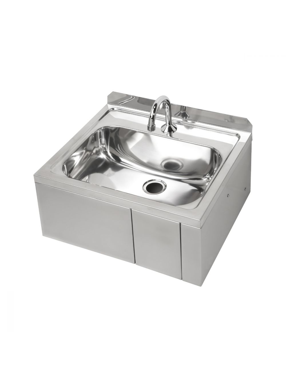 Hands Free Knee Operated Stainless Steel Basin Complete with Tempering Valve