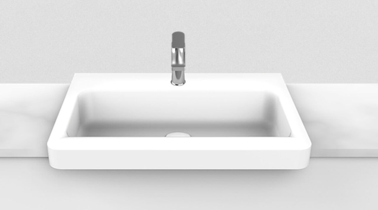 ADP Integrity Solid Surface Semi-Recessed Basins Matte White