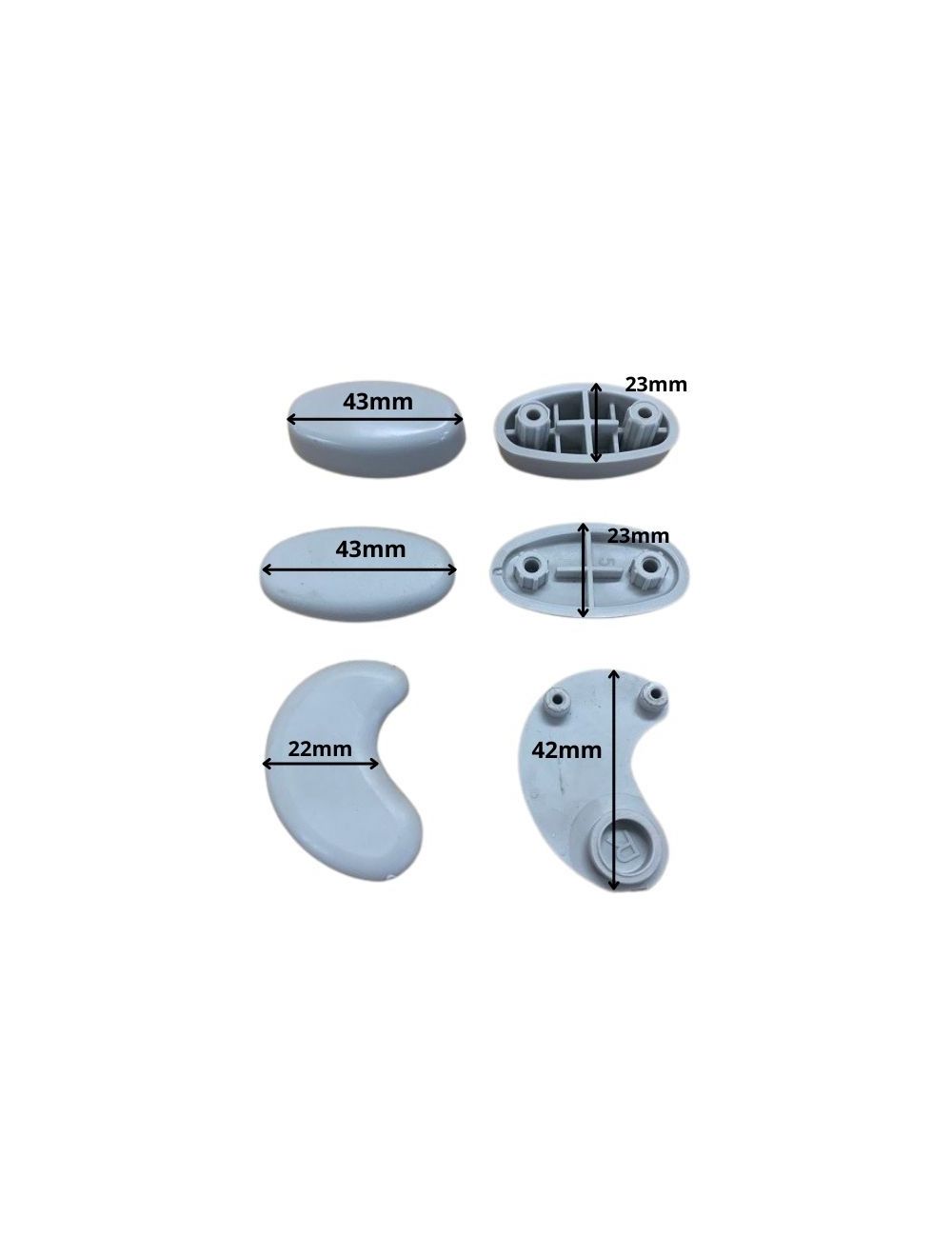 Caravelle Trident Toilet Seat Buffer Set