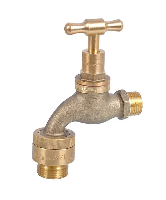 Hose Tap with Vacuum Breaker - T-Handle, MI, 15mm, Lead Free