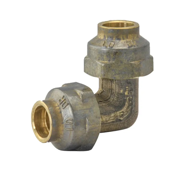 Flared Compression Elbow - Brass, FL x FL, 15mm to 50mm, Lead Free