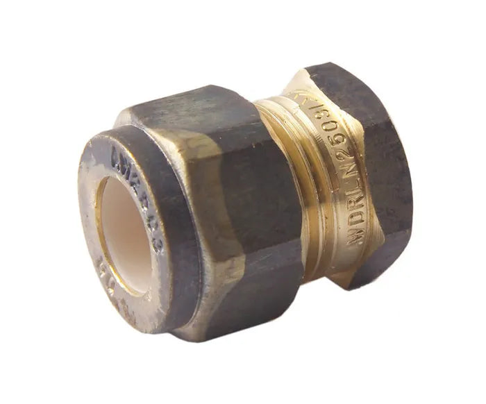 Nylon Olive Compression Stop End - Brass, 15mm & 20mm, Lead Free