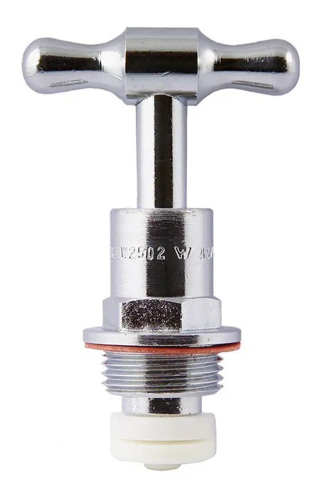 Tap Top Assembly - T-Head, 15mm & 18mm, Rough Brass & Chrome Plated, Lead Free