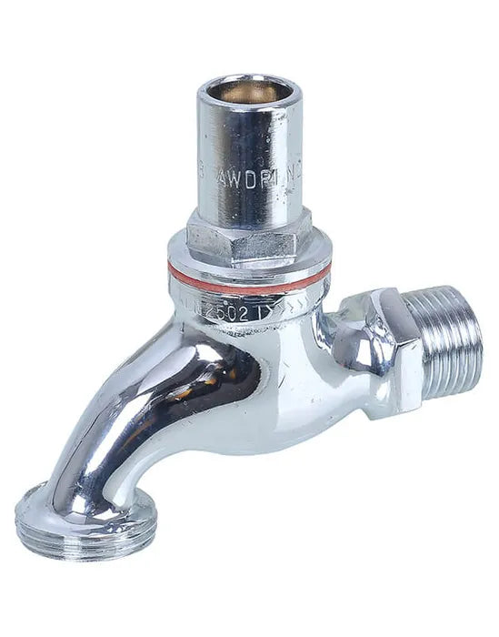Hose Tap Vandal Proof Chrome Plated Flat