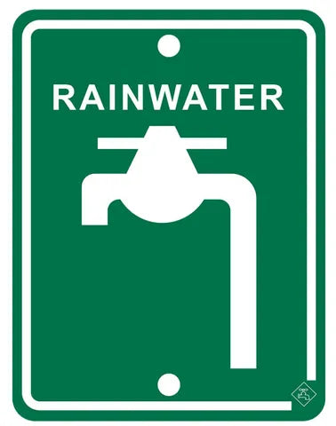 Rainwater Sign Green 70MM X 92MM