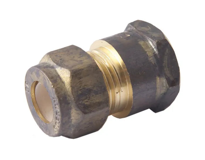 Nylon Olive Compression Female Union - Brass, C x FI, 15mm to 25mm, Lead Free