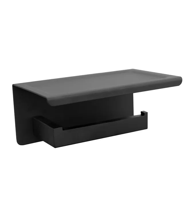 Paper Holder With Phone Shelf Black