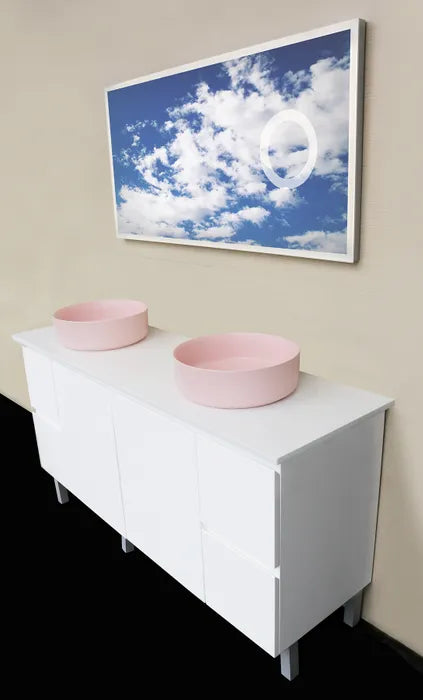 Radius Round Basin 355x355 Matt Pink