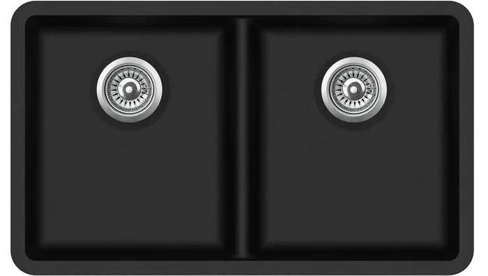 Granite Sink Black Double 810x480