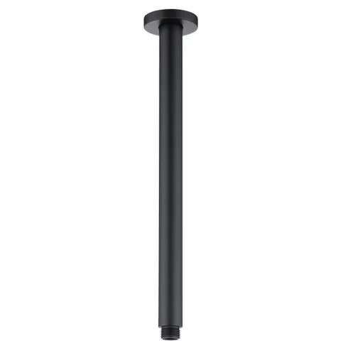 Pavia 400MM Ceiling Shower Arm Round Matt Black