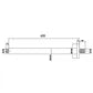 Pavia 400MM Ceiling Shower Arm Round Matt Black