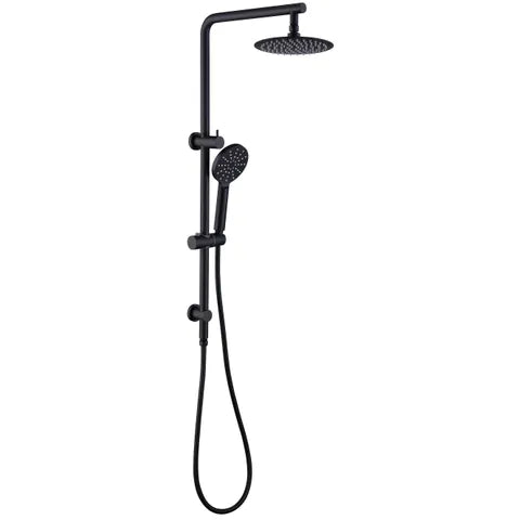 Twin Shower on Rail RN Blk