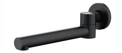 Pavia Swivel Round Bath Spout Black