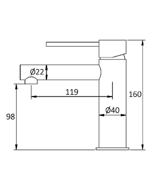 Roul Basin Mixer Gunmetal