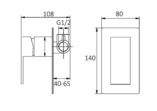 Taran Shower Wall Mixer MB