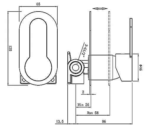 Vogh Shower Wall Mixer CH