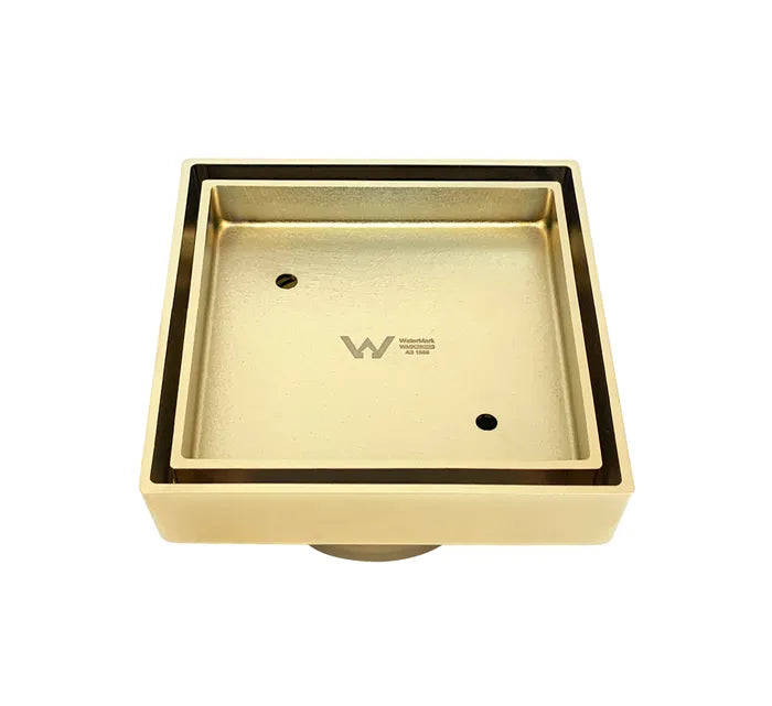 Smart Tiles Waste 115x115x 87 Square Brushed Gold